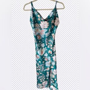 Floral Satin Slip Dress